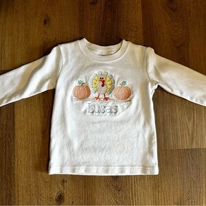 Thanksgiving shirt personalized with Lucas